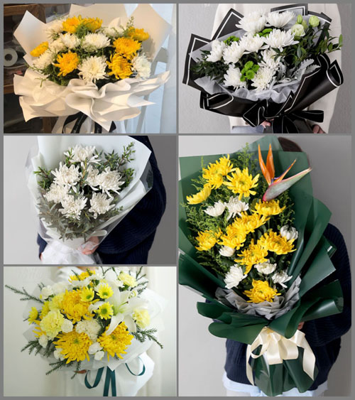 山东青岛市南区珠海路街道香港花园社区白事花束代送